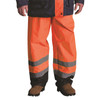 Protective Industrial Products Two-tone Polyurethane Coated Polyester Pants, Style: 2 Side Access Pockets, Color: Orange with Black Trim, 2" Silver Tape, Class E, Size: 3XL, Packaging Qty: 1 per each - 20 per case