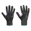 PIP 290910B6XS CoreShield A9/F Coated Cut Resistant Gloves, 6/XS, HPPE/Kevlar/Alloy, Smooth Nitrile, 10 ga, Black