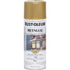Rustoleum Stops Rust Outdoor Metallic Aerosol Spray Finish, Color: Gold Rush, Net Wt: 11 oz, Packaging Qty: 1 can per each - 6 cans per case