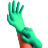 TouchNTuff 105077 Nitrile Powder-Free Disposable Gloves, Smooth, 5.5 mil Finger/4.9 mil Palm, Small, Green