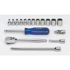 Socket/Tool Set, 17 Pieces, 6-Point, 1/4 Inch Dr