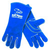MCR Safety 4600 Blue Beast Select Side-Split Leather Welding Work Gloves, XL, Blue, Gauntlet Cuff