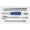 Socket/Tool Set, 15 Pieces, High-Grade Chrome Vanadium Steel