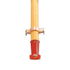 Magnolia Brush D-60 Wood Broom Handle 60 Inch x 1-1/8 Inch with Metal Iron Connector