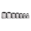 Socket Set, 7 Pieces, 3/8 Inch Dr, Shallow, 3/8 Inch Size