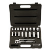 Stanley 85404 Socket Set, 20-Pc, 3/8 in Drive, Standard and Deep, 12-point
