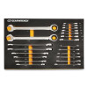 GearWrench 86526 ModSet 72 Tooth Ratcheting Wrench Set 21 Piece SAE Standard Stubby