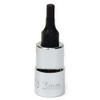 Socket Bit, 1/4 Inch Dr, 5 MM Size, Hex, 15/32 Inch OD