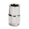 Socket, 1 7/16 Inch OAL, Bolt Thru, 3/8 Inch Dr, 15 MM Size