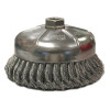 Weiler 12356 Model SR-6 Single Row Heavy Duty Knot Wire Cup Brush 6 In x 0.014 In Steel 5/8 In 11 UNC