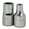 Socket, 7/8 Inch OAL, Shallow, 1/4 Inch Dr, 7 MM Size