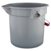 Rubbermaid Commercial FG261400GRAY Brute Round Bucket 14 qt, Gray