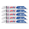 Lenox 20568624R Metal Cutting Reciprocating Saw Blade, 6 in L x 3/4 in W x 0.035 in Thick, 24 TPI, 5 EA/PK
