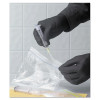 SHOWA 7700PFTM 7700 Series Nitrile Gloves, Rolled Cuff, Medium, Black