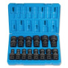 Grey Pneumatic 1314U Impact Socket Set, 1/2 in Dr, SAE, 6-point, 7/16 in to 1-1/4 in, 14-Pc STD Length