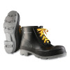 ONGUARD 8610400.06 PolyGoliath Rubber Ankle Boots, Steel Toe, Men's 6, 6 in Lace-Up Boot, Polyurethane/PVC, Black/Gray