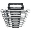 GEARWRENCH 85798 8 Pc XL Locking Flex Combination Ratcheting Wrench Sets, 12 Point, SAE