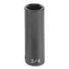 Grey Pneumatic 2024D Deep Impact Socket 1/2 Inch Drive 3/4 Inch 6 Point