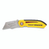 Stanley STHT10424 Compact Fixed Blade Folding Knife, 2.76 in L, Straight Edge, Carbon Steel Blade, Metal Handle, Yellow/Black