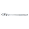 GEARWRENCH 81215T 90T Ratchet, Tear Drop, 3/8 in Drive, 11.40 in OAL, Alloy Steel, Full Polish Chrome, Flex Handle