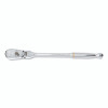 GEARWRENCH 81215T 90T Ratchet, Tear Drop, 3/8 in Drive, 11.40 in OAL, Alloy Steel, Full Polish Chrome, Flex Handle