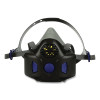 3M 7100172051 Secure Click Half Facepiece Reusable Respirator, Medium, Gas/Vapor, with Speaking Diaphragm, Silicone/Nylon