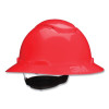 3M 7100240024 SecureFit Pressure Diffusion Ratchet Suspension w/UVicator Hard Hats and Caps, Full Brim, Vented, Red