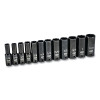 GearWrench 84942N Impact Socket Set 1/2 Inch Drive 6 Point SAE 3/8 Inch to 1-1/16 Inch 12 Piece Deep Length With Case