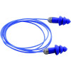 Moldex 6415 Rockets Reusable Earplug, TPE, Blue, Metal Detectable with Cord