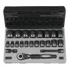 Grey Pneumatic 82222 Duo-Socket Impact Socket Set 1/2 Inch Drive 12 Point SAE 22 Piece with Ratchet Extensions and Case