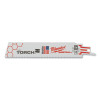 Milwaukee Tool 48005712 THE TORCH Bi-Metal SAWZALL Blade, 6 in L, 10 TPI, For Scheduled 80 Pipe/Threaded Rod, 5 EA/PKG