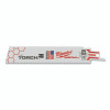 Milwaukee Tool 48005712 THE TORCH Bi-Metal SAWZALL Blade, 6 in L, 10 TPI, For Scheduled 80 Pipe/Threaded Rod, 5 EA/PKG