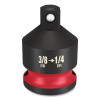 Milwaukee Tool 49-66-6722 SHOCKWAVE Impact Duty Reducer, 3/8 in to 1/4 in Drive Size, 1-5/64 in L, Steel