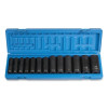 Grey Pneumatic 1312D Impact Socket Set 1/2 Inch Drive SAE 6 Point 7/16 Inch to 1-1/4 Inch 13 Piece Deep Length