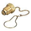 Western Enterprises 922 Chain and Plug Assembly, 2-Pc Nut and Plug, Male, RH, 200 psig, Inert Gas, Brass, CGA-032