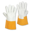 Tillman 1355L MIG Welding Gloves, 1355, Top Gr Cowhide (B) Palm/BOH/Split CH (B) Cuff, Lg, Pearl/Bourbon Brn, 4 in Str Cuff