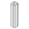 Tillman RC1078 Track Mounted Rolling Curtain System, 1.25 in W x 8 ft L, Metallic, Galv Steel, Column, Floor Mount