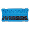 Grey Pneumatic 1612U Impact Socket Set, 3/8 in Dr, SAE, 12-point, 5/16 in to 1 in, 12-Pc