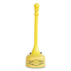 EAGLE 1202 Butt Can, 2 gal, 11 in dia, 35 in H, Galvanized Steel, Poly Tube, Yellow