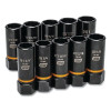GEARWRENCH 86071 Bolt Biter Deep Extraction Socket Set, 1/2 in drive, SAE/Metric, 10 Piece