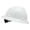 MSA 475369 V-Gard Protective Hat-Style Full-Brim Hard Hat, Slotted, Fas-Trac III Suspension, Standard Size, White