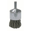 Weiler 36051 Vortec Pro Stem Mtd Knot Wire End Brushes, Carbon Steel, 1 in Dia, .02 Wire