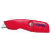 Irwin 2088600 Self-Retracting Safety Knife, 6 in Length, Bi-Metal Blade, Aluminum, Red