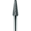 Pferd 25162 Carbide Taper/Radius Bur Bit, 1/2"Dia. x 1 1/8"L Cut, 1/4" Shank, Alt. Diamond