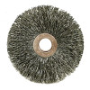 Weiler 16943 Copper Center Small Diameter Wire Wheel, 3 in dia x 5/8 in W Face, 0.008 in Stainless Steel Wire, 20000 RPM
