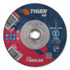 Weiler 57080 Tiger AO Cutting Wheel, 4-1/2 in dia x 3/32 in Thick, 5/8 in-11 UNC Arbor, A36S, Type 27