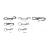 Campbell T7601201 Snap Hook, Malleable Iron and Steel, Swiveling Round Eye Bolt, 3/8 in Hook Opening, 4 in L, 110 lb