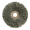 Weiler 15677 Copper Center Wire Wheel, 3 in D x 5/8 in W, .014 in Steel Wire, 5/8 Arbor Hole