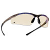 Bolle Safety 40047 CONTOUR Safety Glasses, Copper Flash Brown Polycarbonate Lens, Anti-Scratch, Gray/Black Nylon/Rubber Frame