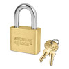 American Lock AL50KAD112 Solid Brass Padlock, 5/16 in dia, 1-1/8 in L, 3/4 in W, Keyed Alike, Keyed - D112